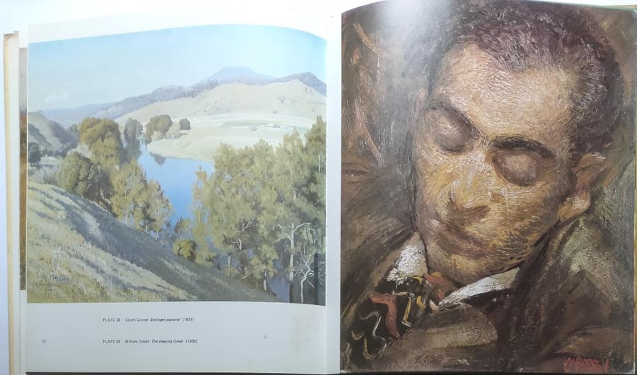 A Treasury of Australian Painting كنوز الرسم الاسترالي . غلاف مقوى من الحجم الكبير