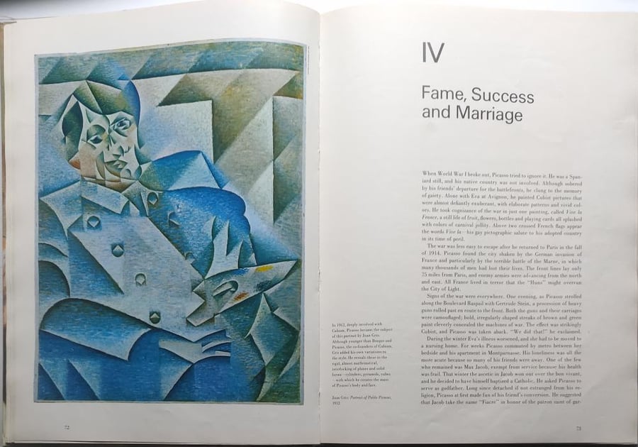 The World of Picasso عالم بيكاسو . غلاف مقوى من الحجم الكبير