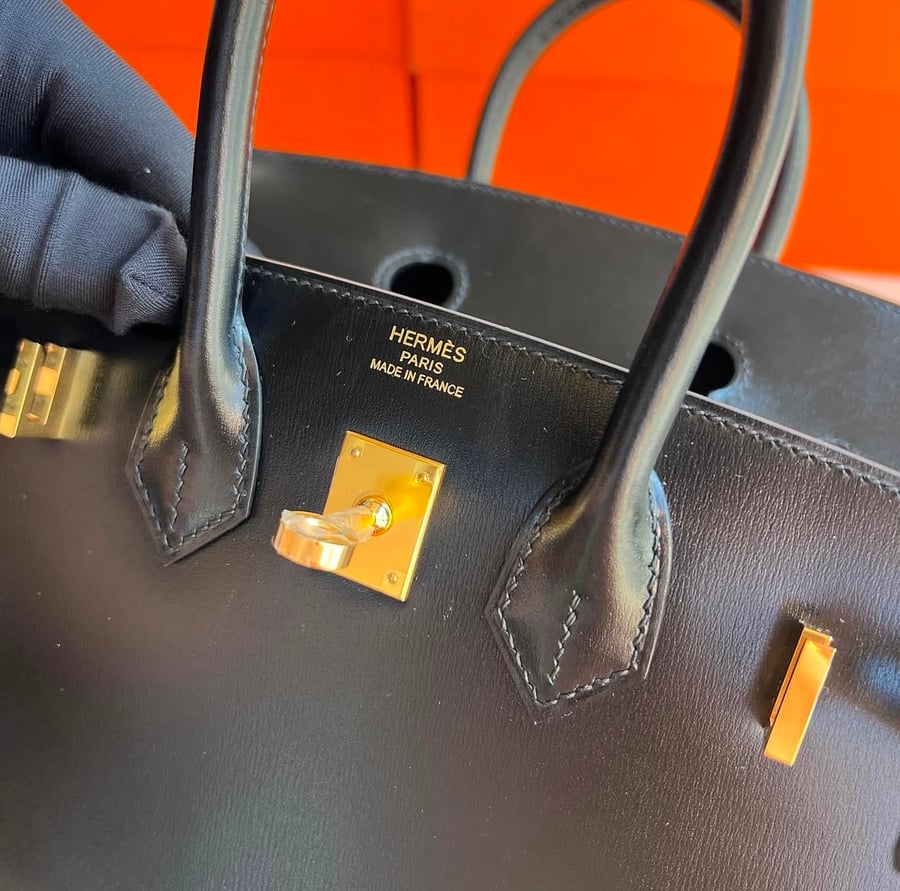 Birkin25 Box black  with GHW