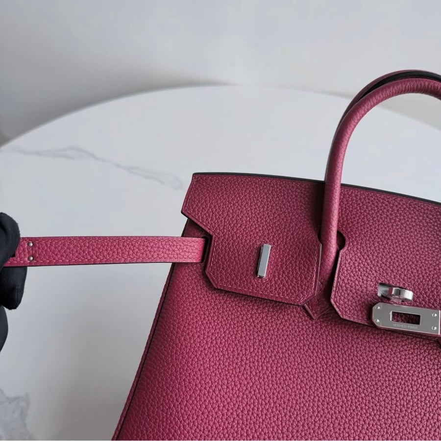 Birkin 25 Togo Rouge Grenade with PHW