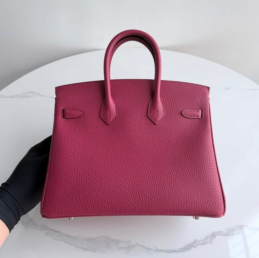 Birkin 25 Togo Rouge Grenade with PHW