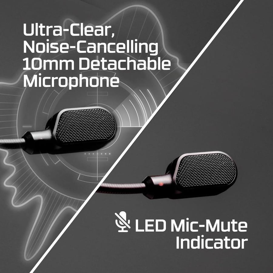 سماعة رأس سلكية للألعاب HyperX Cloud III، كمبيوتر شخصي، PS5، Xbox Series XS، مشغلات بزاوية 53 مم، DTS، إسفنج ميموري، إطار متين، ميكروفون فائق الوضوح 10 مم، USB-C، USB-A، 3.5 مم، أسود/أحمر