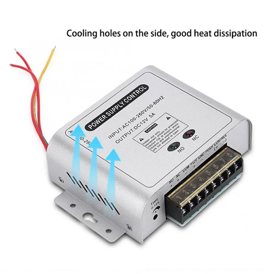 مزود طاقة ذكي للتحكم في الأقفال والبصمة 12V