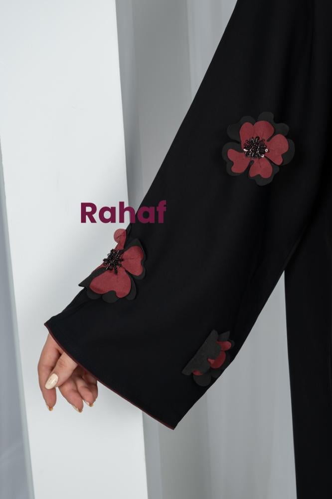 عباية سوبر ندي مطرزة بالورود RH4