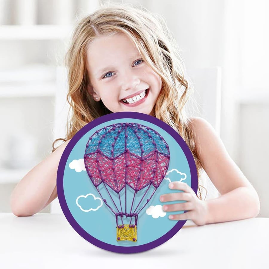 Art activity with nails and sewing