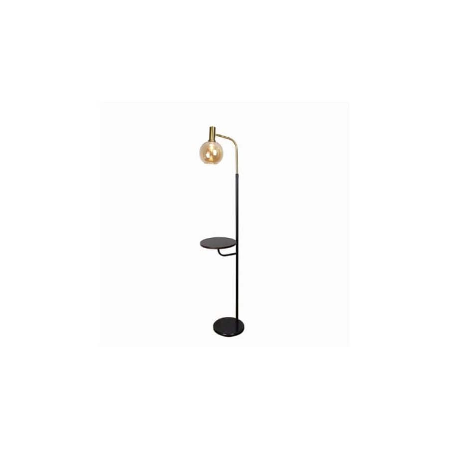 Black floor lamp with gold details – Elegant design