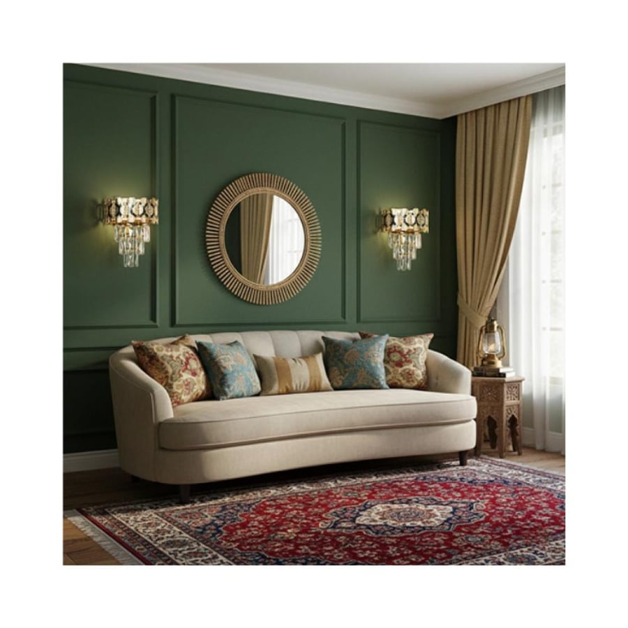 Modern gold applique – E14, 2 bulbs