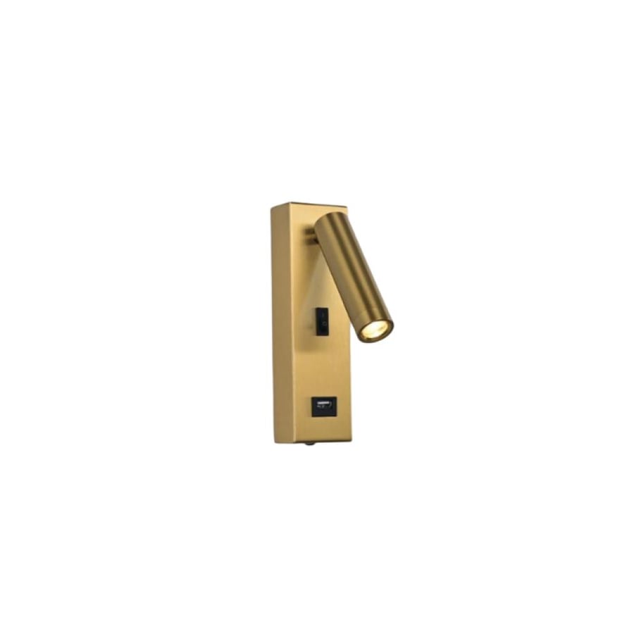 Wall-mounted modern wall clock, gold color, lighting color yellow, 3 watt