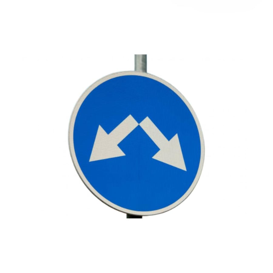 Circular directional sign, 60*60 size, double arrow
