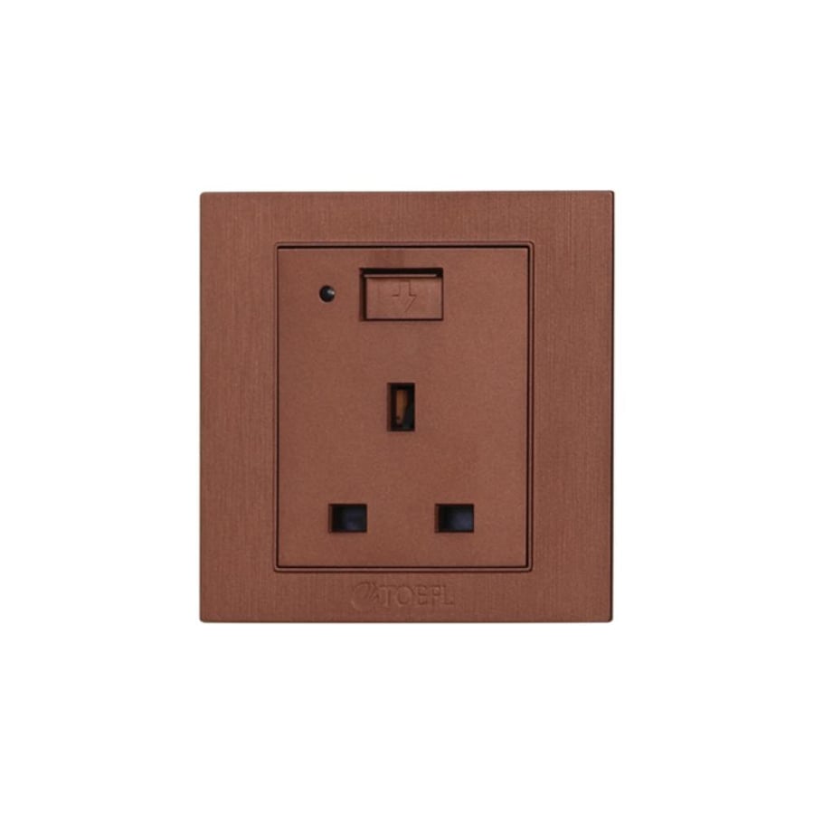 فيش ثلاثي مع منفذ يو اس بي USB لون كوفي راقي