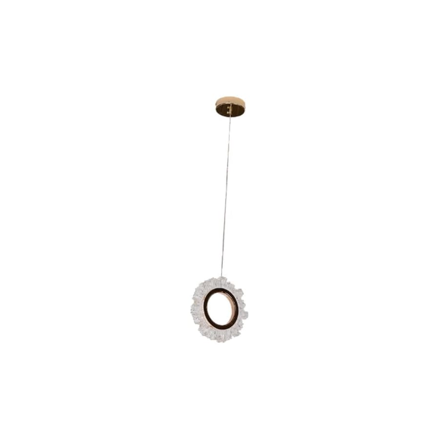 Modern round gold ceiling fixture with triple LED lighting – 5 watts