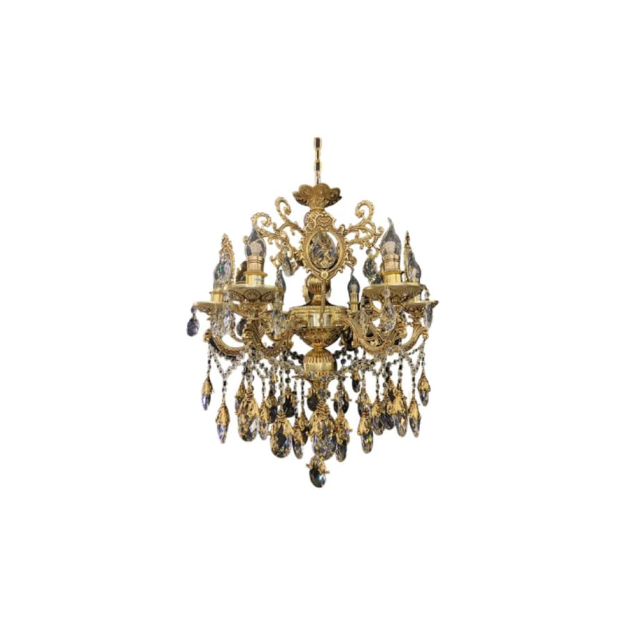 Chandelier Classic Gold and Coffee – 6 arms E14 with elegant design