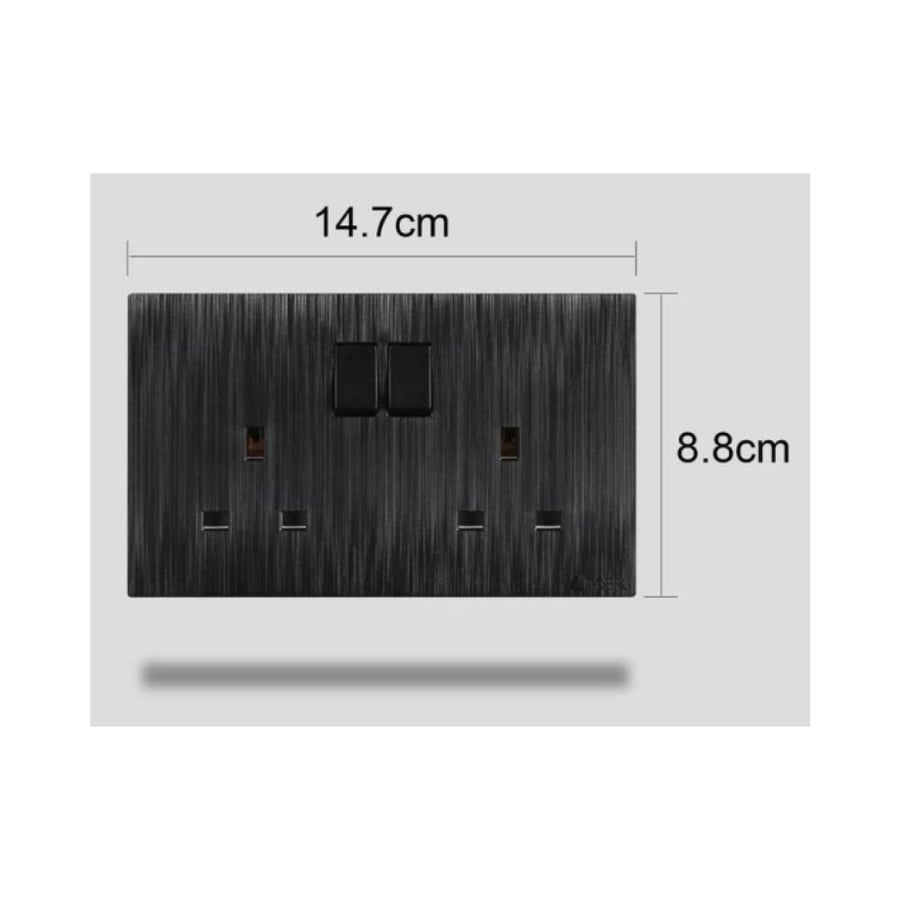 Triple fuse with rectangular key black piano platinum
