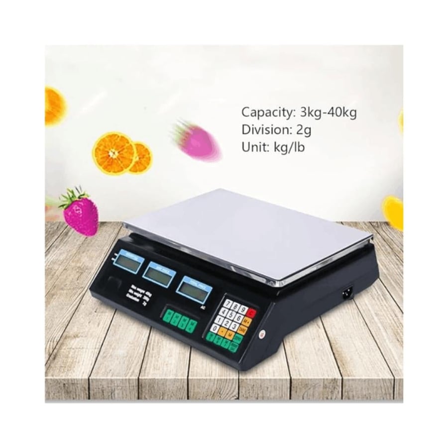 Digital electronic scale 40 kg with display screen