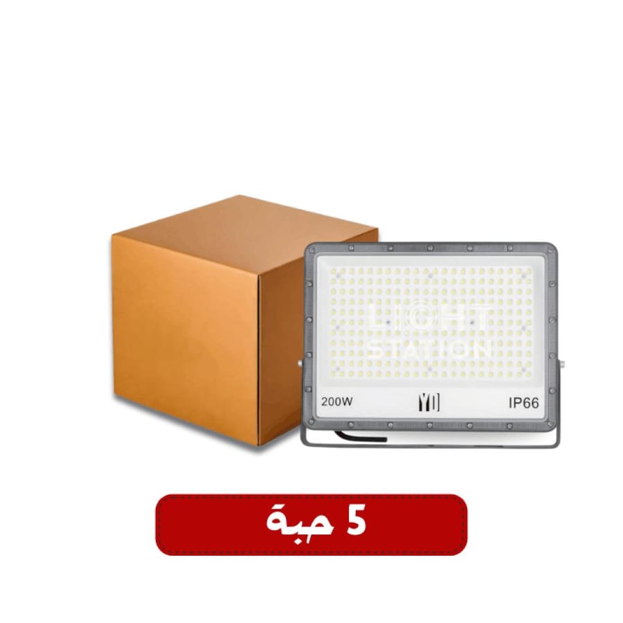 Carton of 5 pieces of outdoor aluminum flashlight 200 watt white