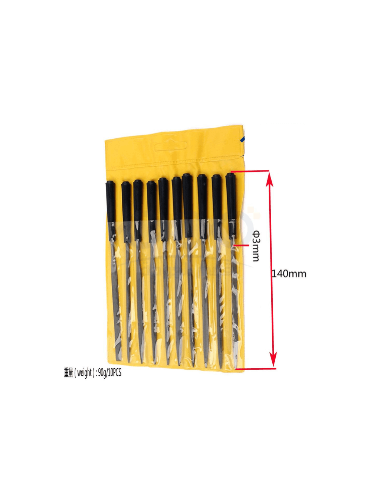 Set of precise carving and finishing chisels, 10 pieces (180 mm) with comfortable handles