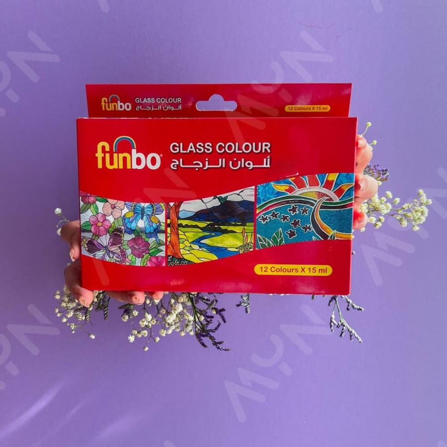 الوان الزجاج ماركةfunbo /12*15ml