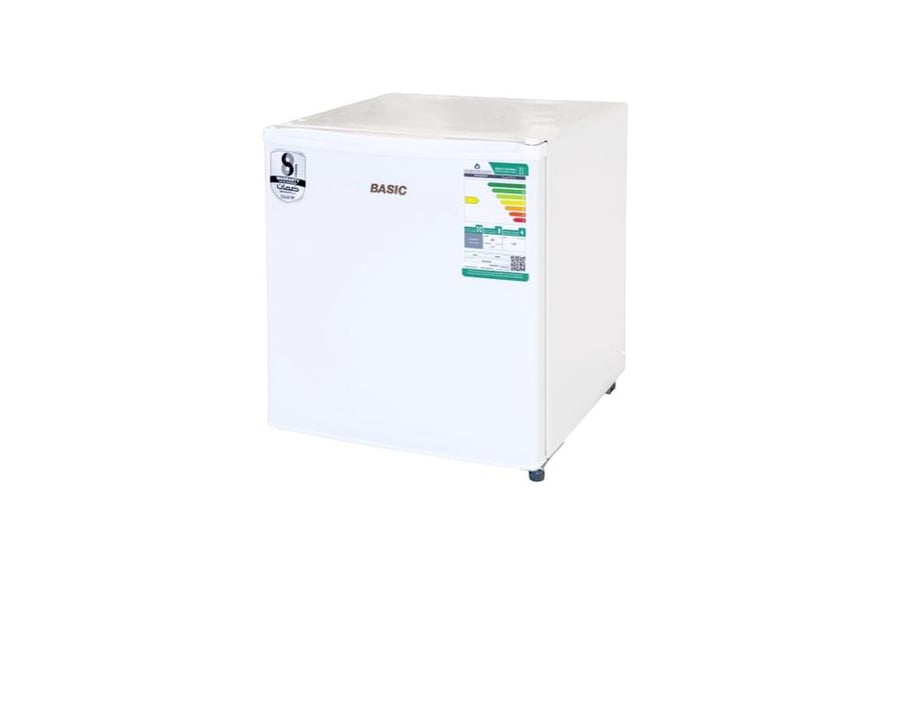 ثلاجة بيسك باللون الأبيض بسعة 1.4 قدم مكعب – BRS-50LKSW