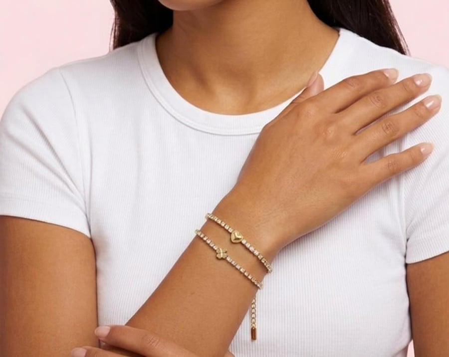 Mini Crystal Heart Bracelet