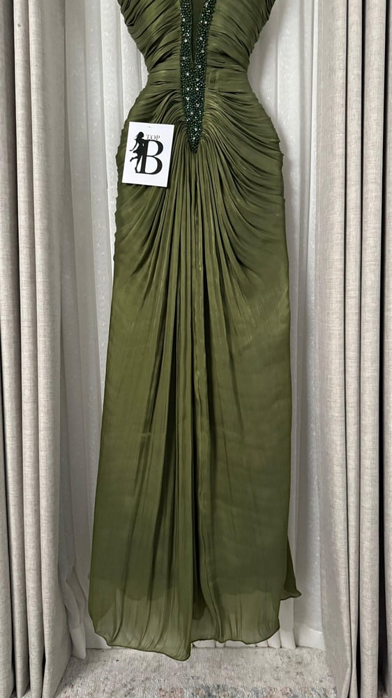 Evening dress "Top Bee" - crystal sparkle and layered ruffled skirt