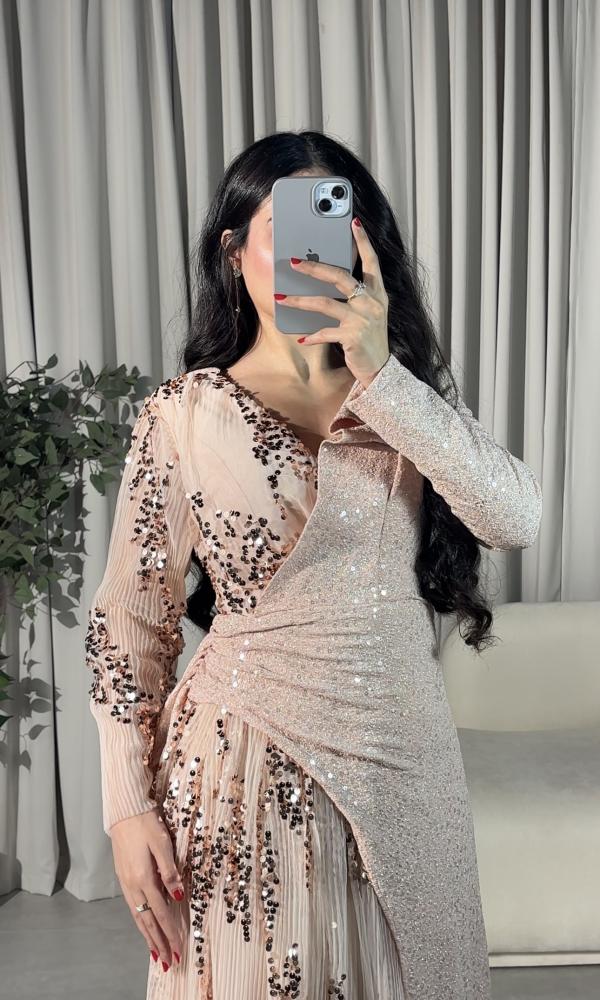 Shiny evening dress "Tulip" - with a modern and elegant design