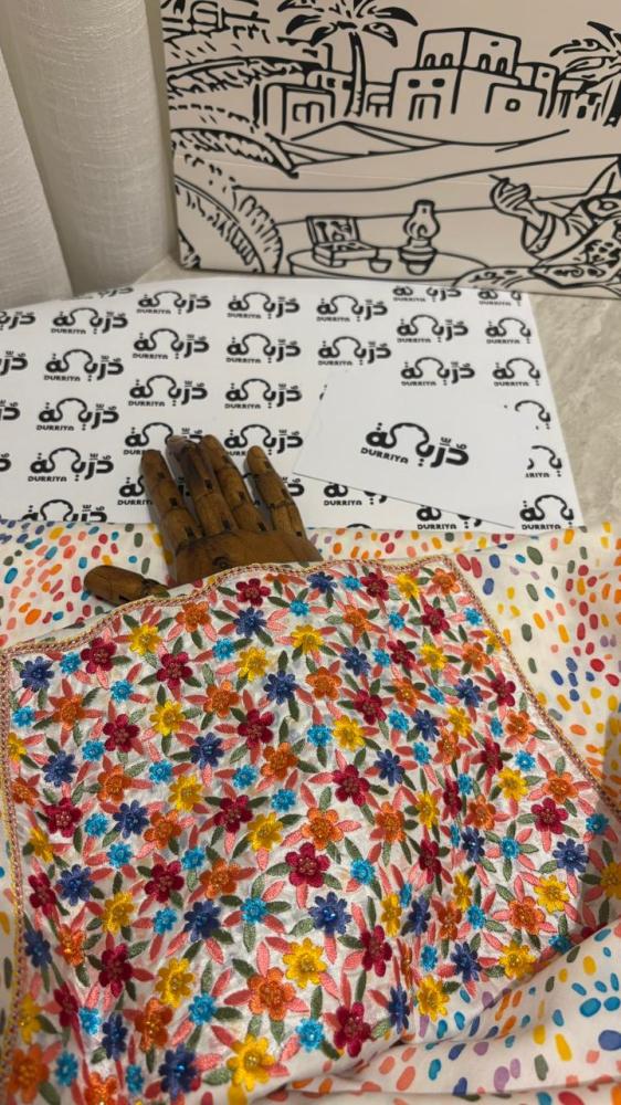 Luxury women's fabric with hand embroidery
