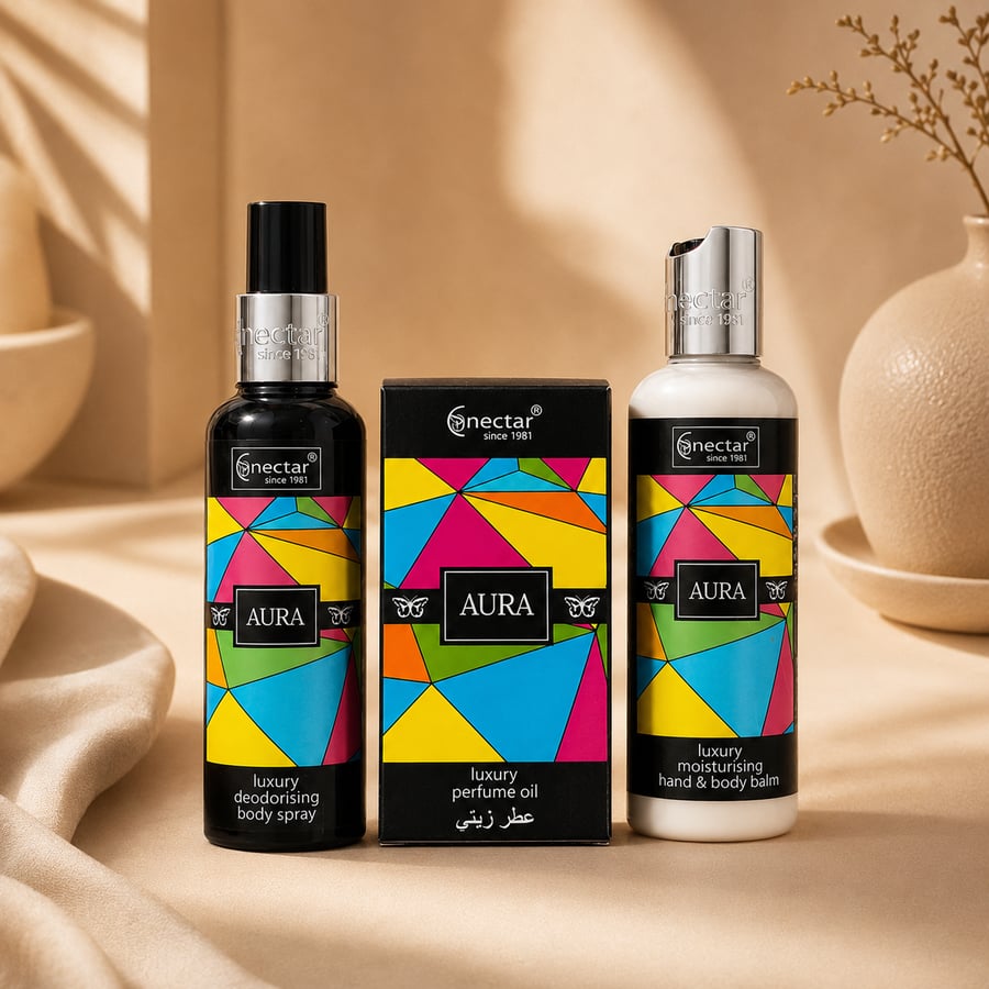 بكج عطور هدية 3 قطع أورا من نكتار عطر وعناية