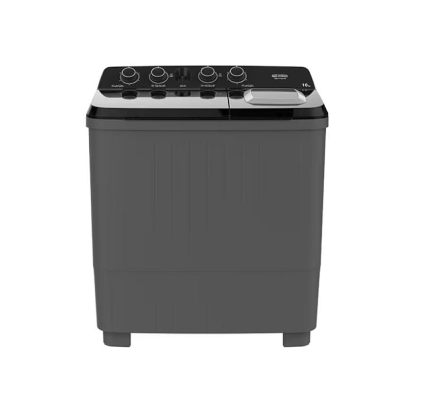 Double basin washing machine General Supreme – 10 kg – dark gray/black