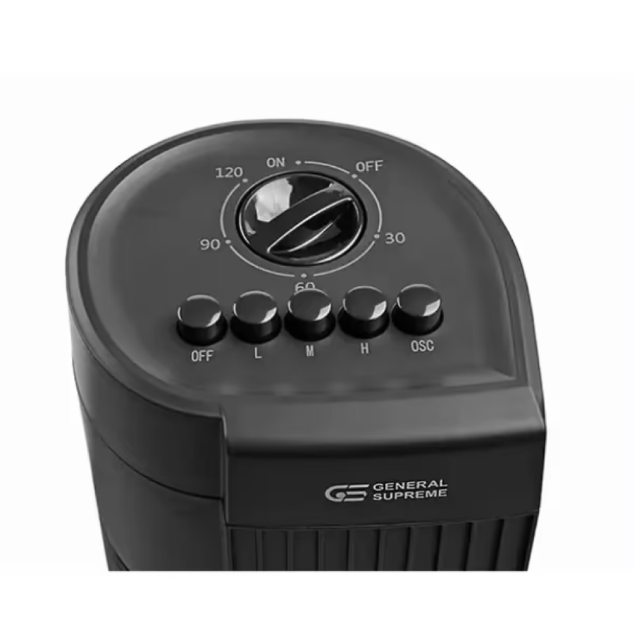 Electric tower fan General Supreme 3 speeds – 35 watts – black