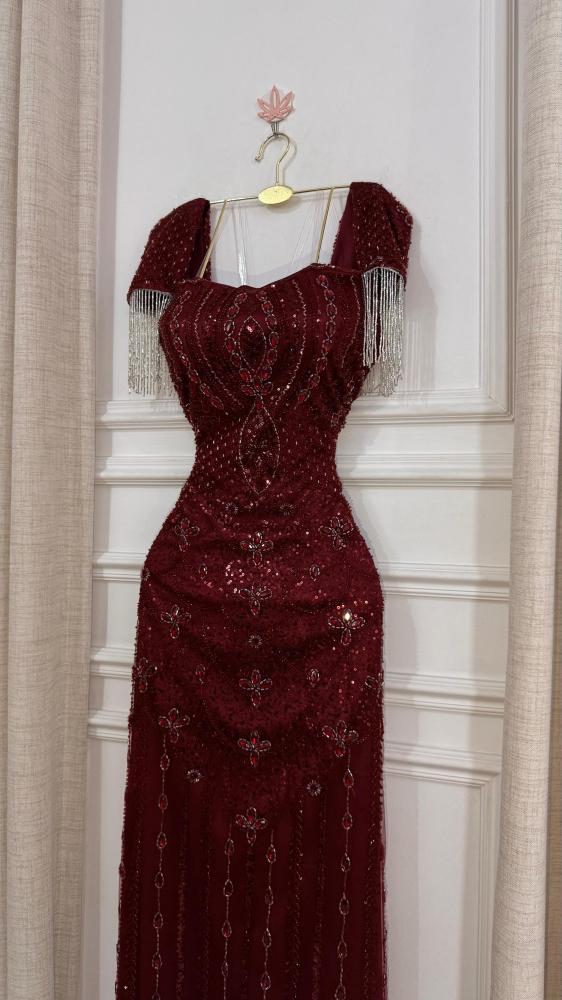 Lujain red dress