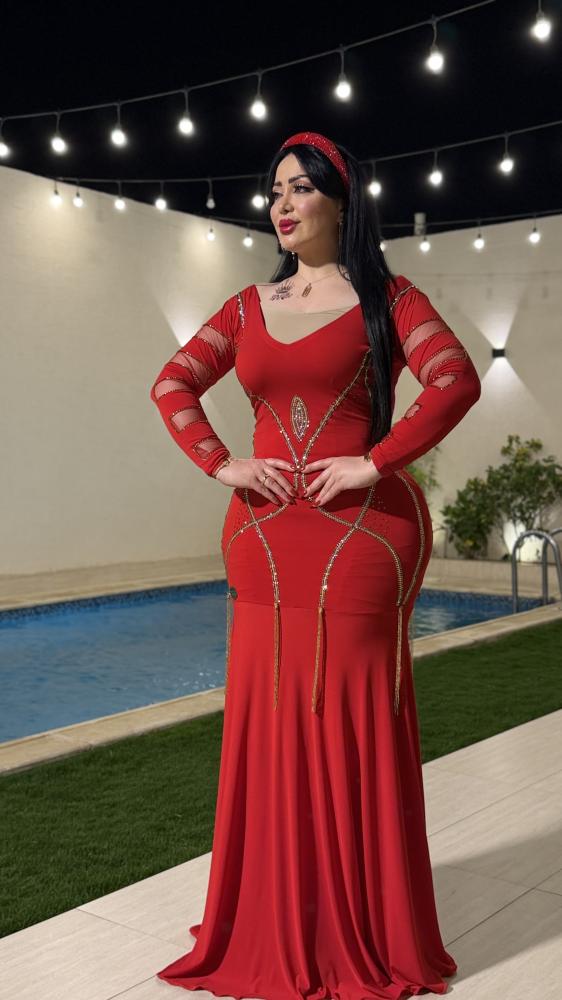 فستان استرتش بكرستال