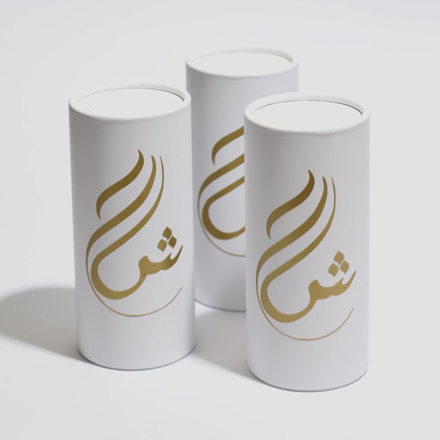 Cylindrical tissue boxes vinyl logo