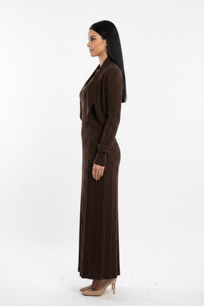 BROWN DRESS SET