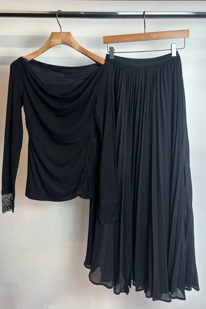 BLACK COTTON SET