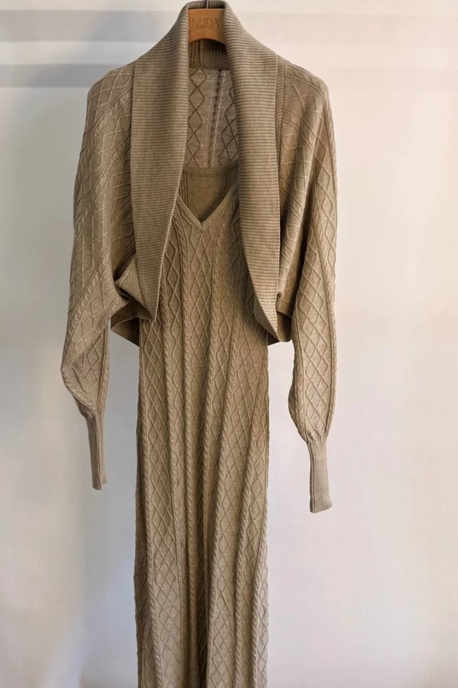 BEIGE DRESS SET