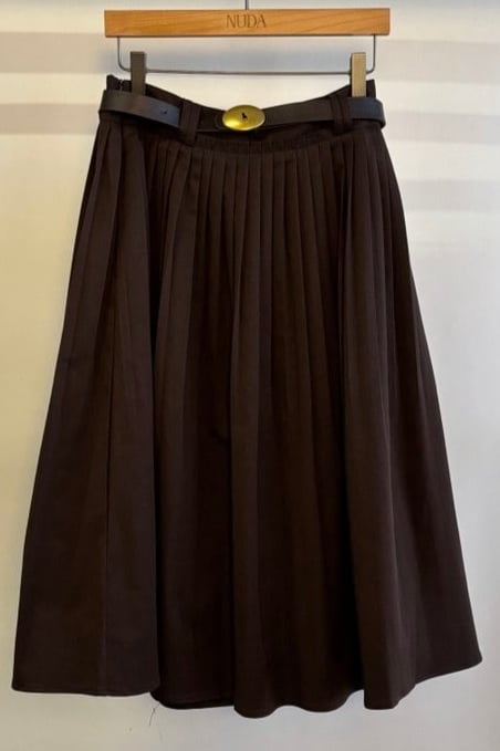 ESPRESSO PLEATED SKIRT