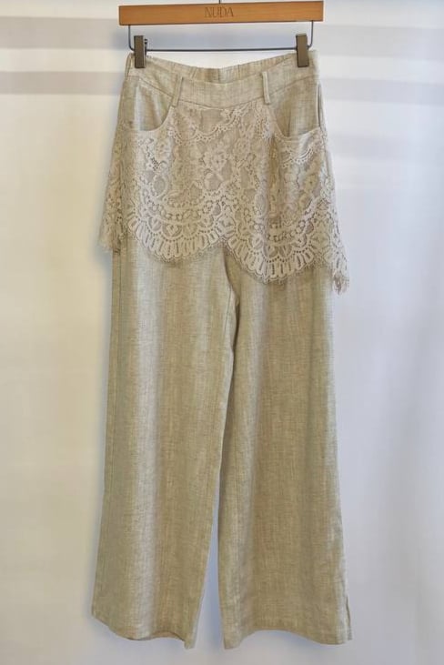 LIN LACE LAYERED PANTS