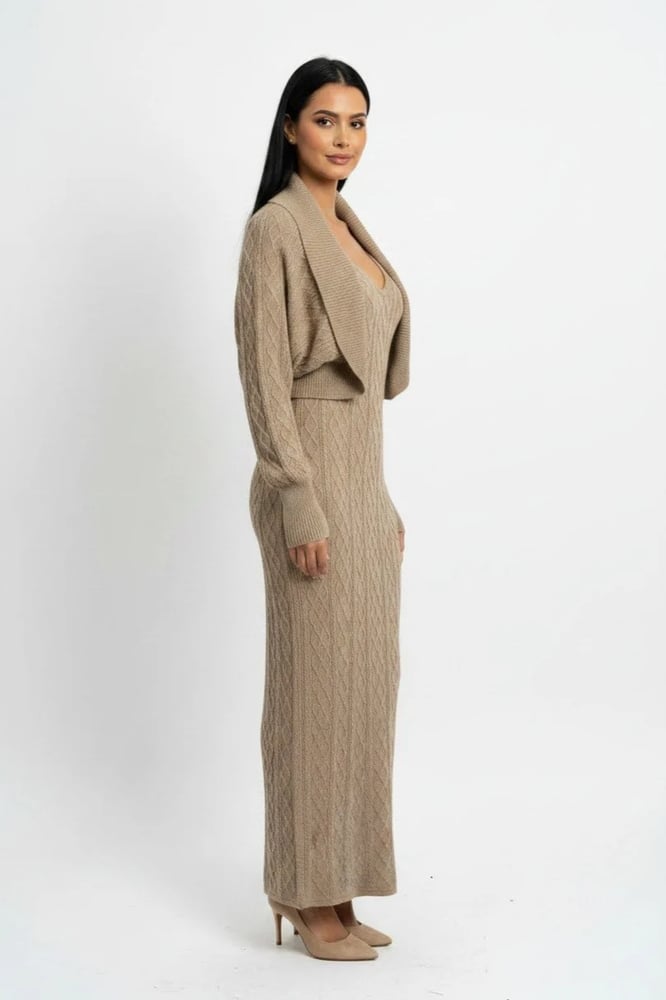 BEIGE DRESS SET