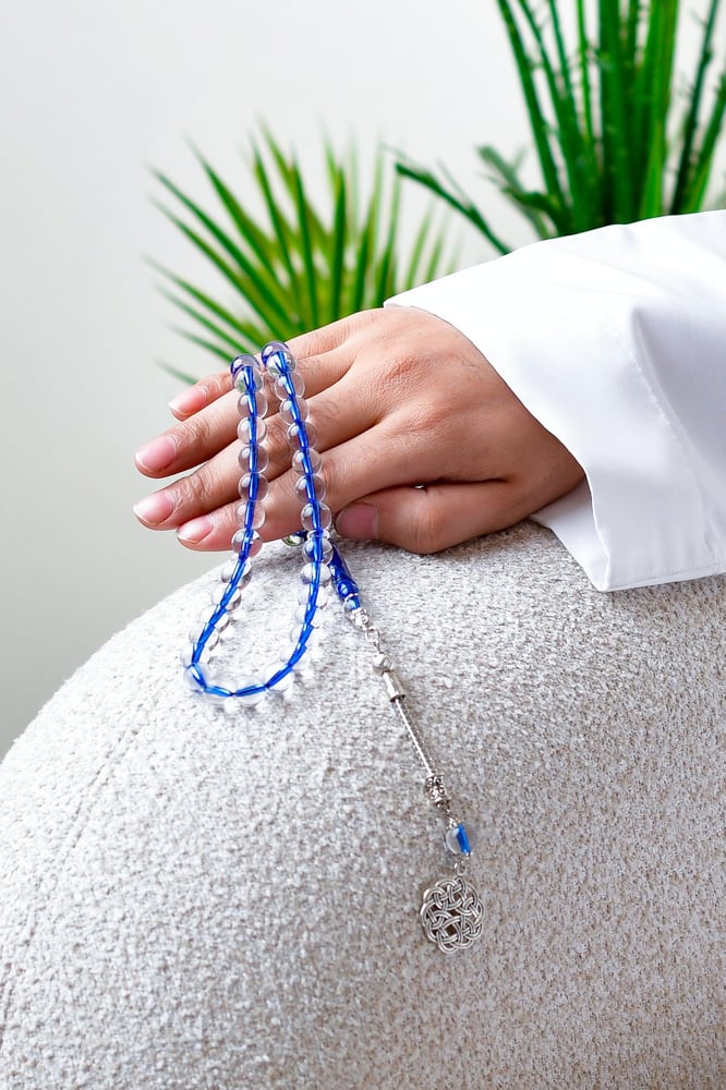 بكلايت طرابزونة خيط ازرق شفافه