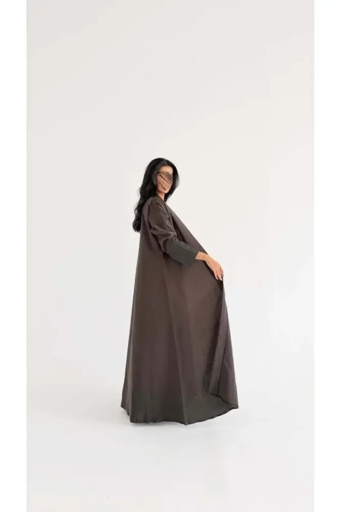 عباية آنيقة وعصرية من آولجا القماش شيفون مع بطانة قصة العباية ربع كلوش شامل الطرحة