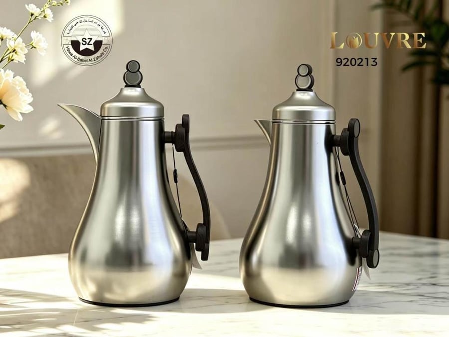 ترامس شاي و قهوة من louvrne سعة 1لتر +1لتر