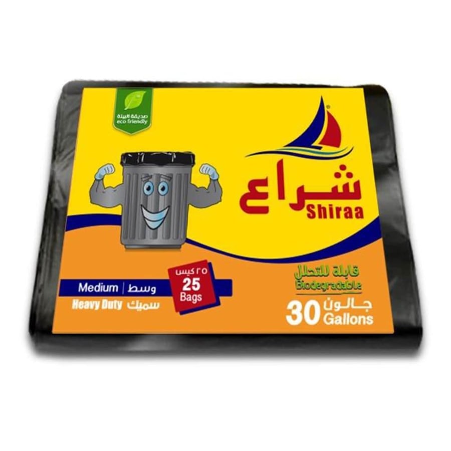 شراع اكياس نفايات سميكة 30 جالون 25 حبة