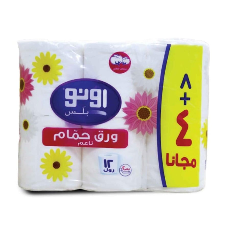 أونو رول مناديل حمام - 220منديل - 8 + 4