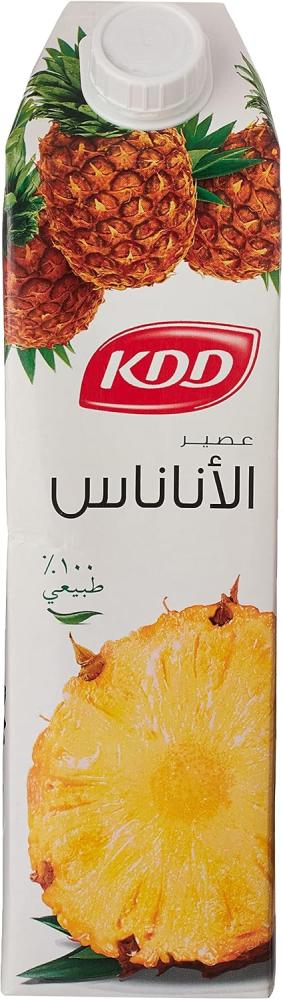 عبوة واحدة من عصير اناناس طبيعي من كيه دي دي، 1 لتر