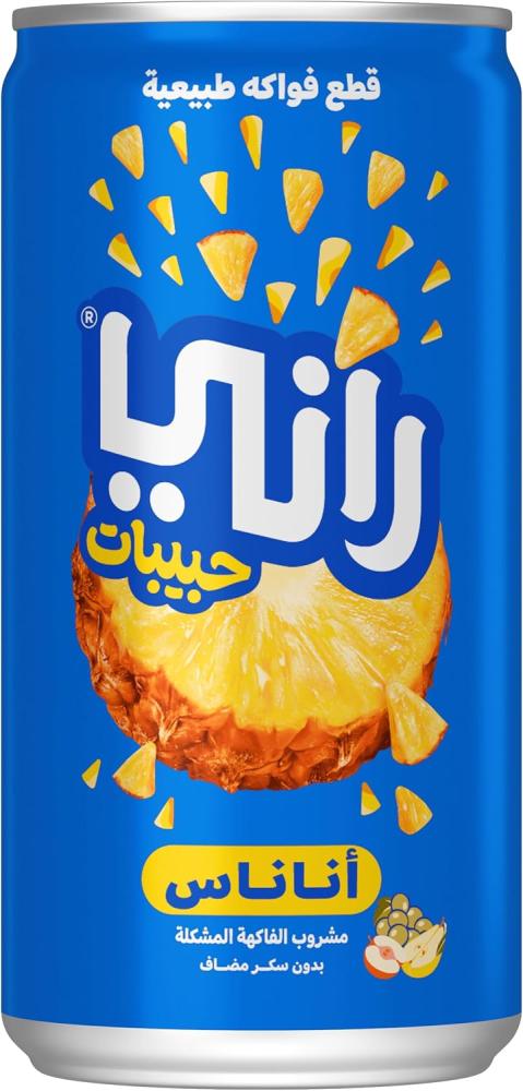 علبة عصير اناناس من راني، 24 × 180 مل- عبوة من 1
