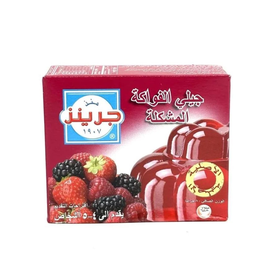 جيلي جرينز بنكهة الفواكة المشكلة ، 80 جرام