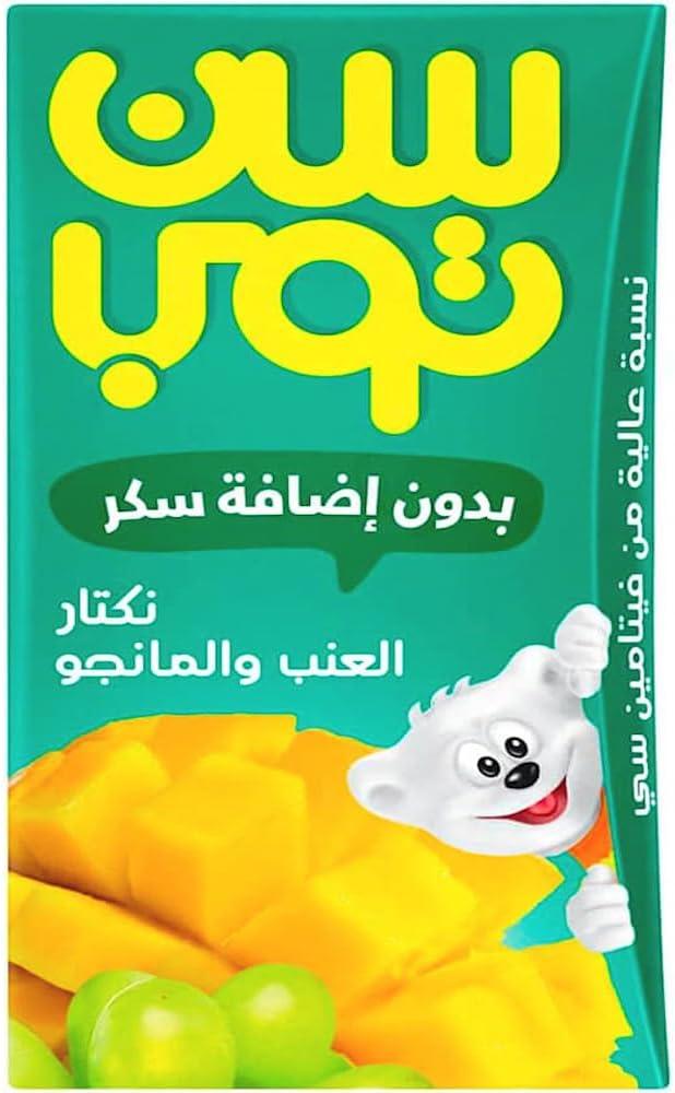 سن توب مانجو وعنب بدون سكر، 125 مل