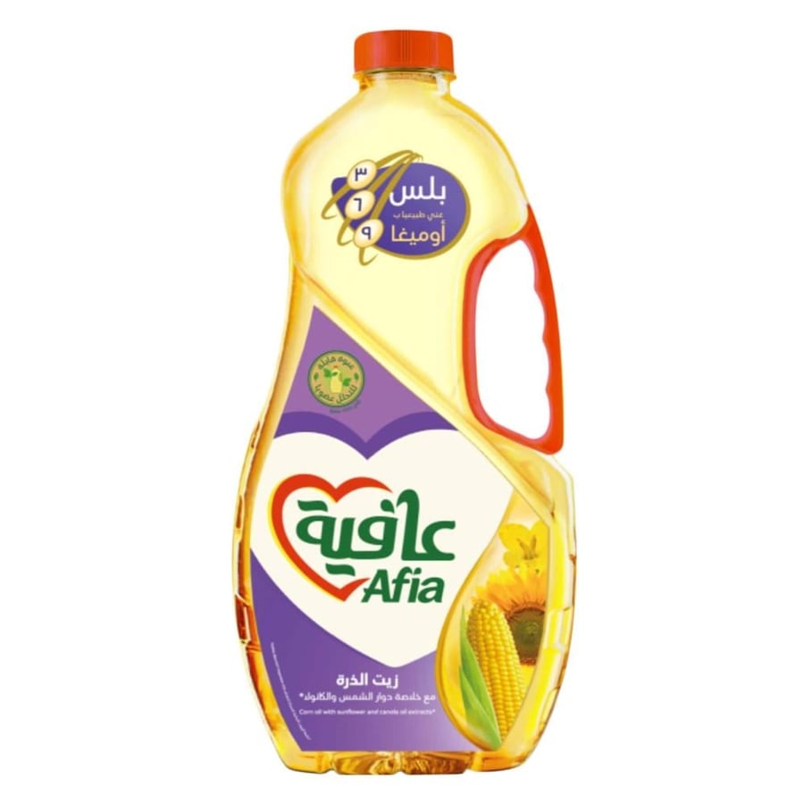 عافية زيت الذرة غني بالأوميقا 1.5 لتر
