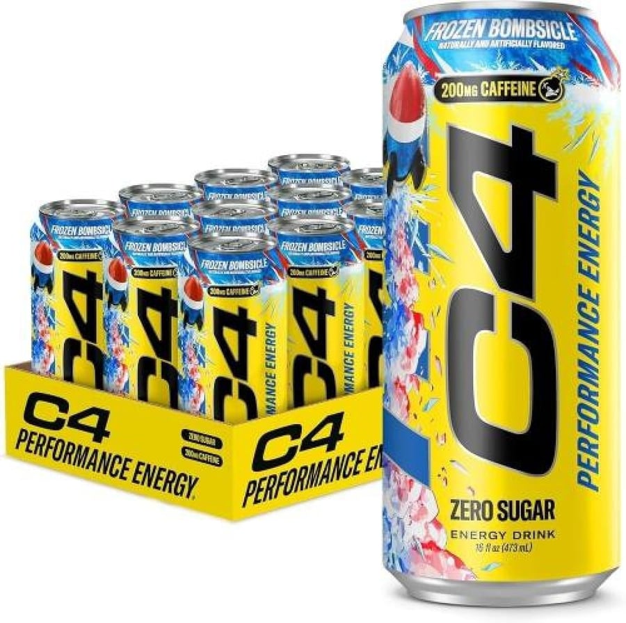 سيليكور - سي 4 مشروب طاقة قبل التمرين - Cellucor C4 Energy Drink Pre Workout نكهة فروزن بومبسيكل 12 عبوة