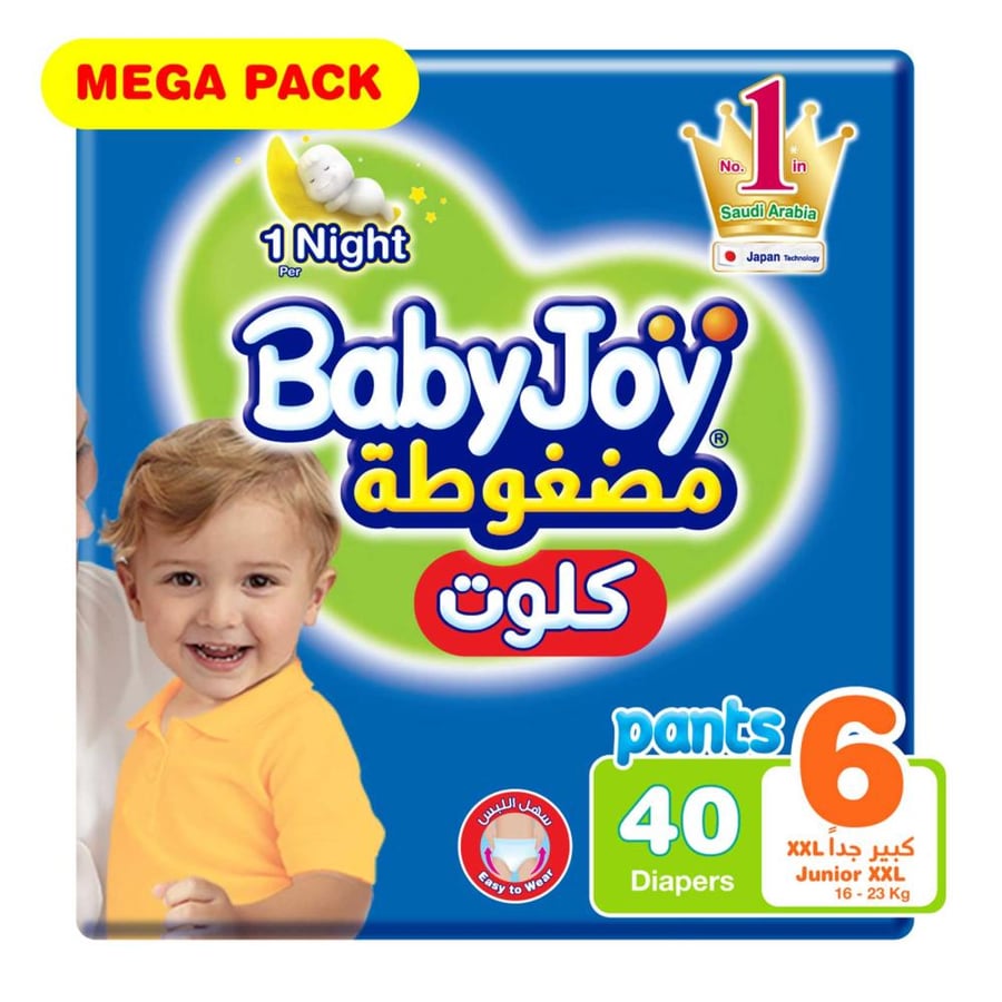 بيبي جوي العبوة العملاقة كلوت مقاس 6 كبير جدا × 40 حفاض